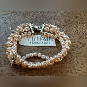 Trifari Pink Pearl Bracelet